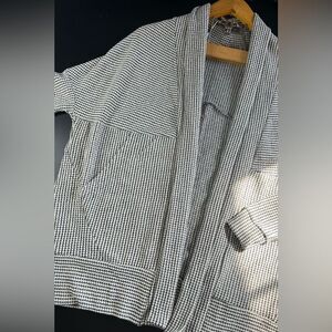 Sparkle & Fade Black and White Cardigan Sweater Size Small EUC
